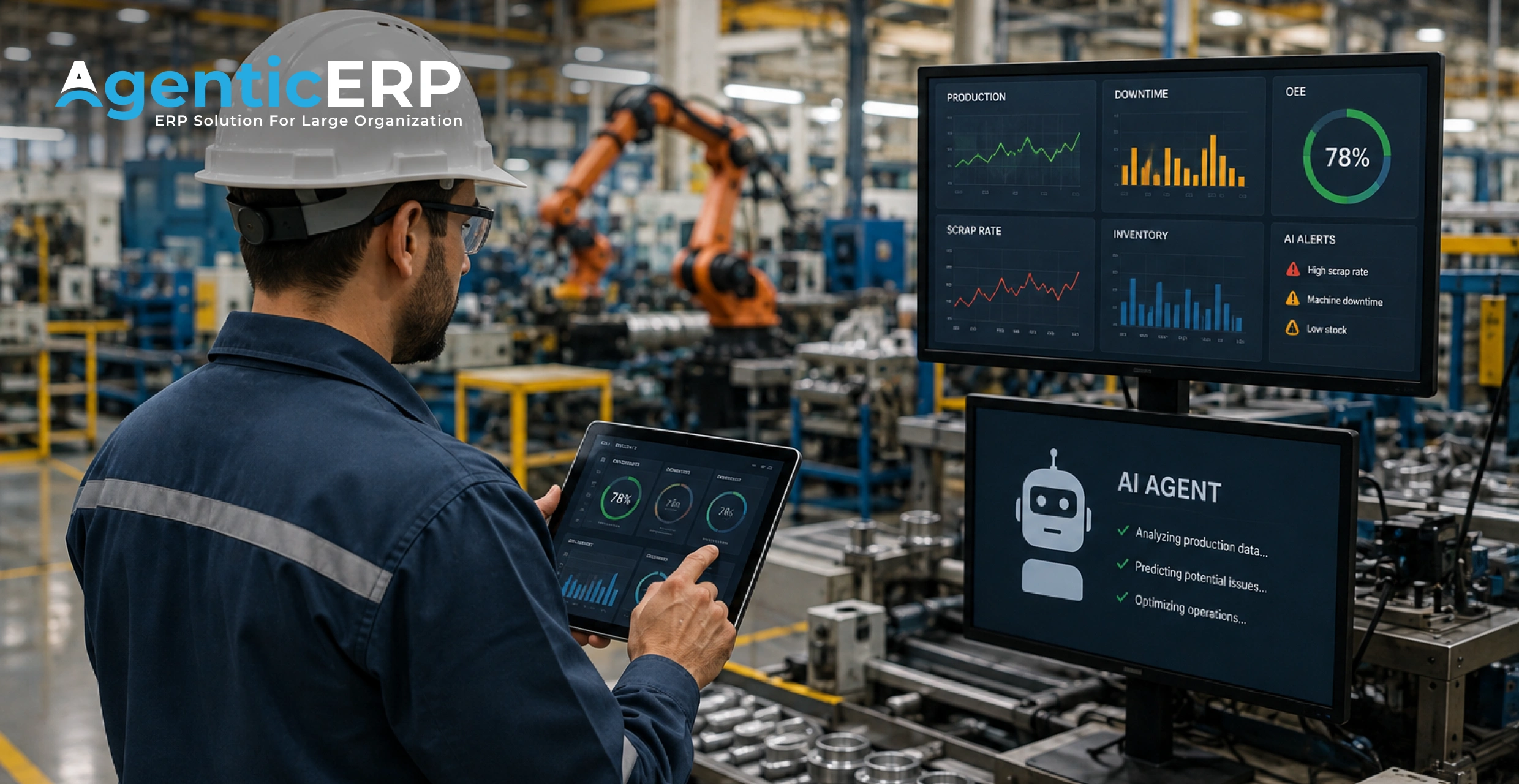 Manufacturing ERP: Cutting Scrap, Downtime and Stock-Outs with AI Agents